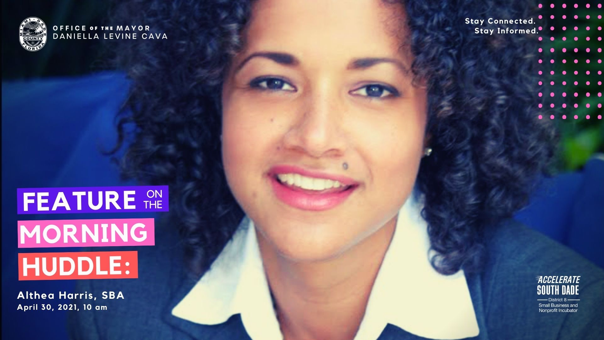 YOUTUBE Morning Huddle Promo Althea Harris SBA - Apr 30 2021 YOUTUBE Morning Huddle Promo Althea Harris SBA - Apr 30 2021